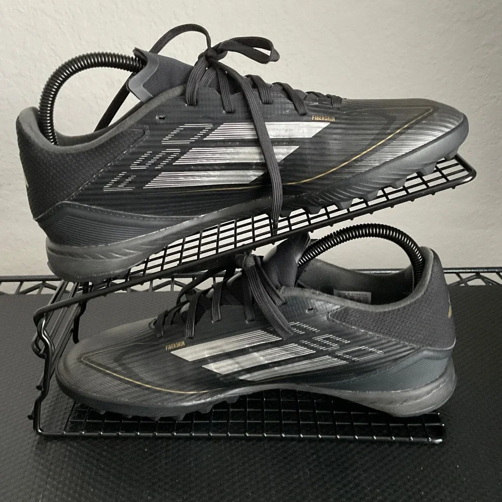 Adidas F50 League Turf Soccer Shoes Core Black Gold Metallic Men's 7 S652